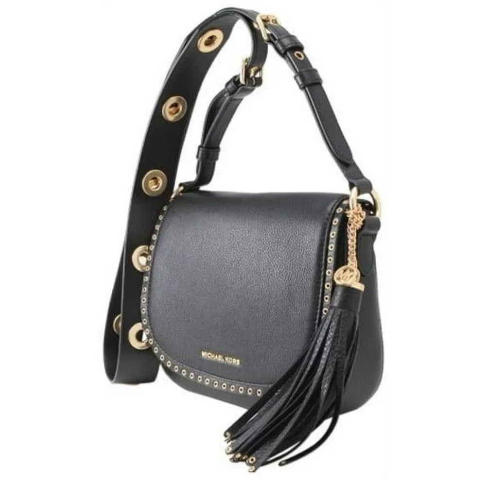 Michael Kors Brooklyn Leather Satchel Grommet 2-Way Bag